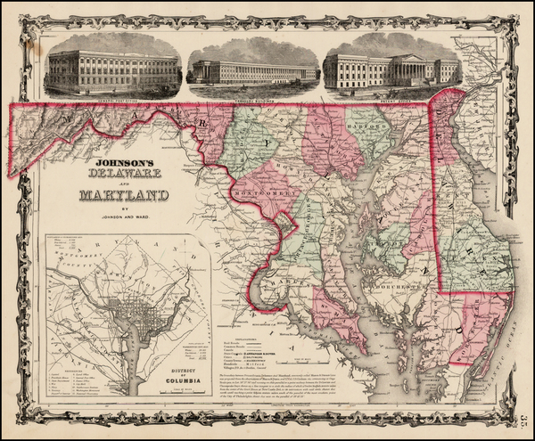 30-Mid-Atlantic Map By Benjamin P Ward  &  Alvin Jewett Johnson