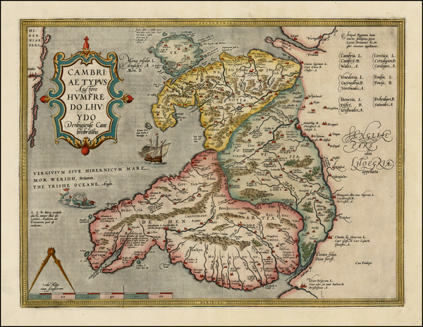 10-British Isles Map By Abraham Ortelius