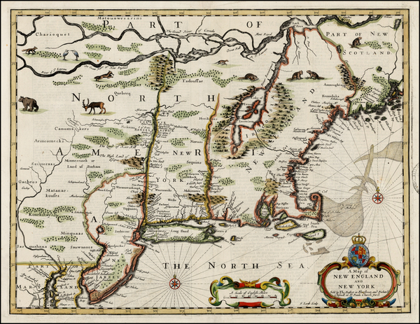 39-New England and Mid-Atlantic Map By John Speed