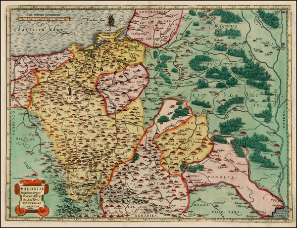 98-Poland and Baltic Countries Map By Abraham Ortelius