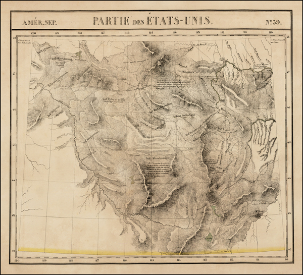 29-Rocky Mountains Map By Philippe Marie Vandermaelen