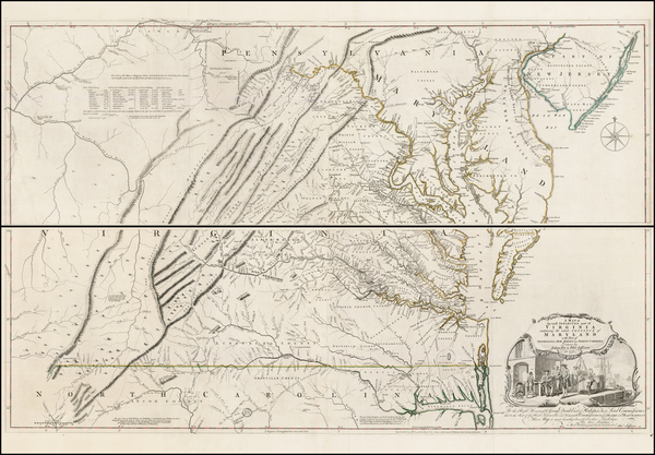 97-Mid-Atlantic and Southeast Map By Joshua Fry  &  Peter Jefferson