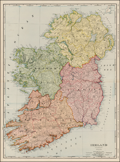 24-Ireland Map By William Rand  &  Andrew McNally