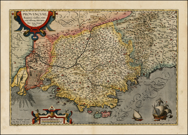 22-France Map By Abraham Ortelius