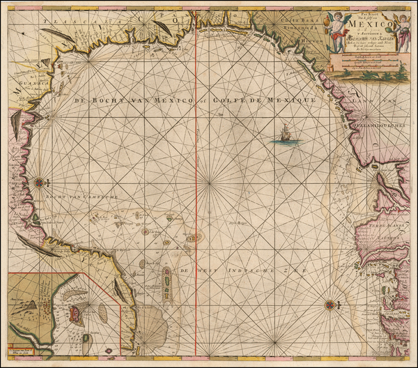 15-Florida, South, Texas and Mexico Map By Gerard Van Keulen