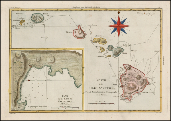 36-Hawaii and Hawaii Map By Rigobert Bonne