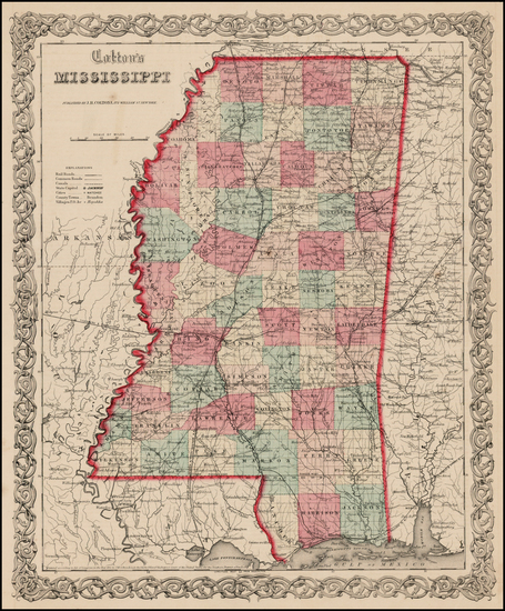 4-South Map By Joseph Hutchins Colton