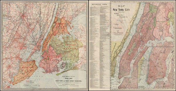 30-New York City and Mid-Atlantic Map By Rand McNally & Company