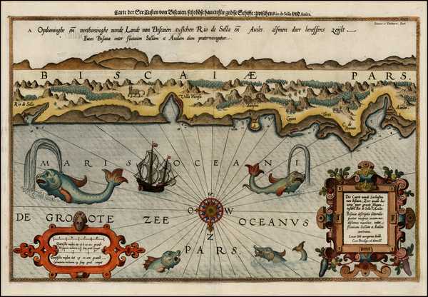 68-Spain Map By Lucas Janszoon Waghenaer