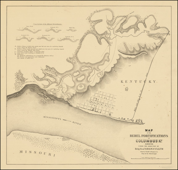 62-South, Kentucky, Missouri and Civil War Map By 