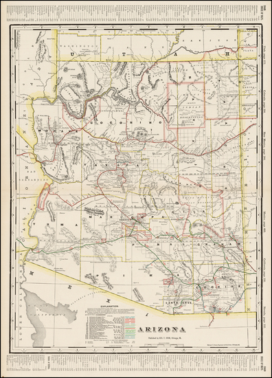 74-Southwest Map By George F. Cram