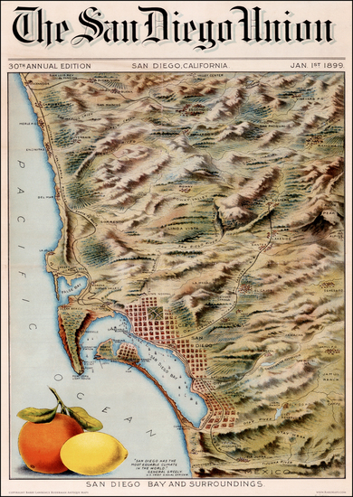 3-California Map By San Diego Union Tribune