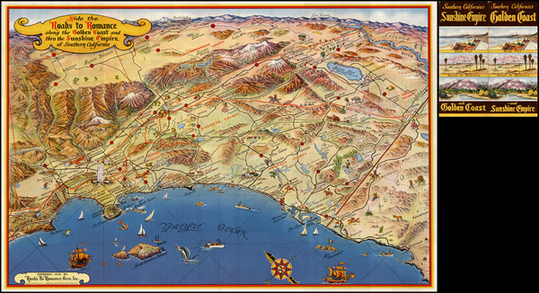 38-California Map By Roads To Romance Inc.