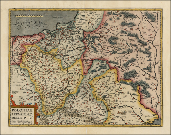 61-Poland and Baltic Countries Map By Abraham Ortelius