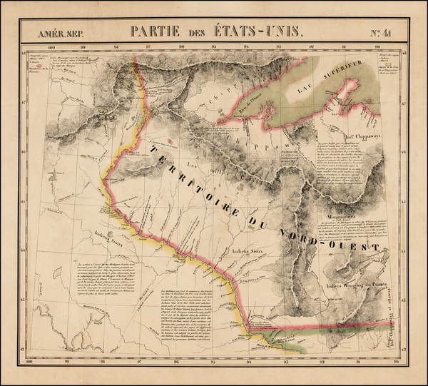 12-Midwest and Plains Map By Philippe Marie Vandermaelen