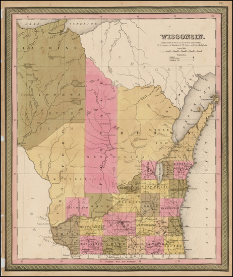 19-Midwest Map By Samuel Augustus Mitchell