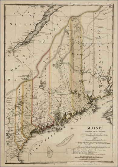 45-New England Map By Daniel Friedrich Sotzmann