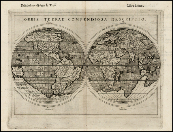 29-World and World Map By Giuseppe Rosaccio