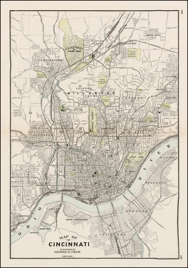 37-Midwest Map By George F. Cram