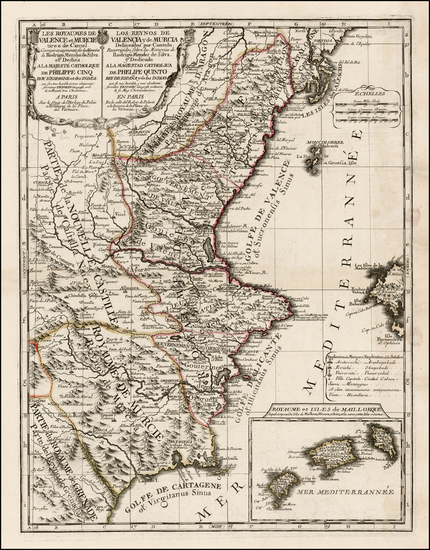 100-Spain and Balearic Islands Map By Jean-Baptiste Nolin