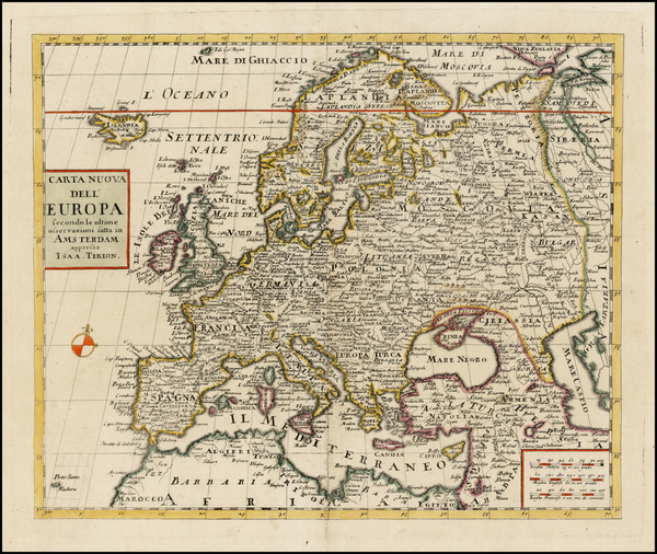 55-Europe and Europe Map By Giambattista Albrizzi