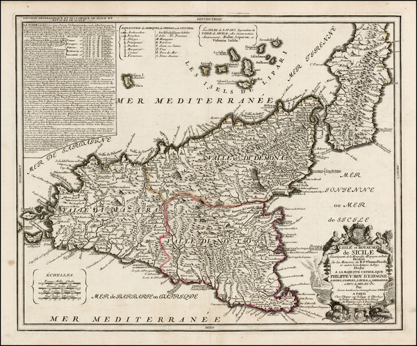 73-Italy, Southern Italy and Sicily Map By Jean-Baptiste Nolin