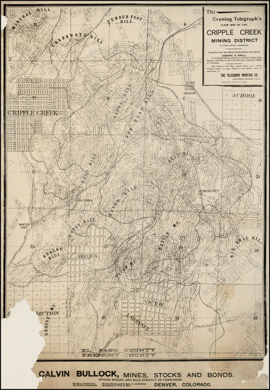 13-Rocky Mountains Map By Edward S. Snell