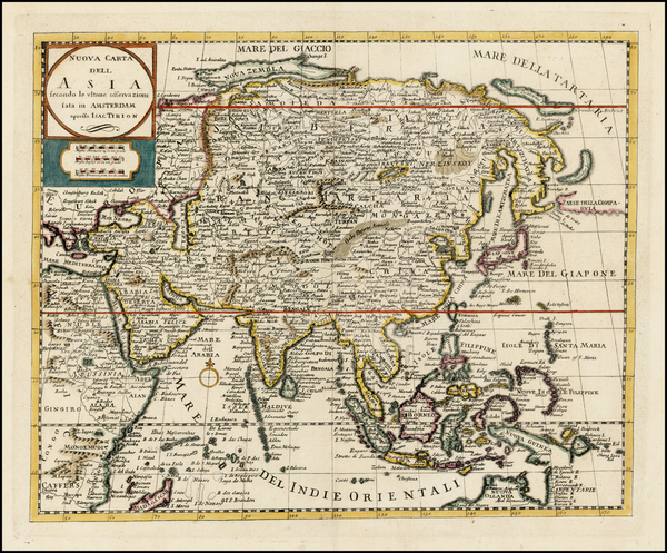 27-Asia Map By Giambattista Albrizzi