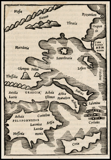 67-Balearic Islands and Greece Map By Caius Julius Solinus