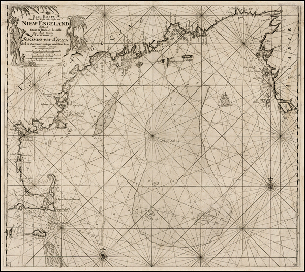 83-New England and Canada Map By Johannes Van Keulen