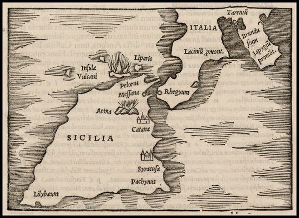 68-Italy and Balearic Islands Map By Caius Julius Solinus