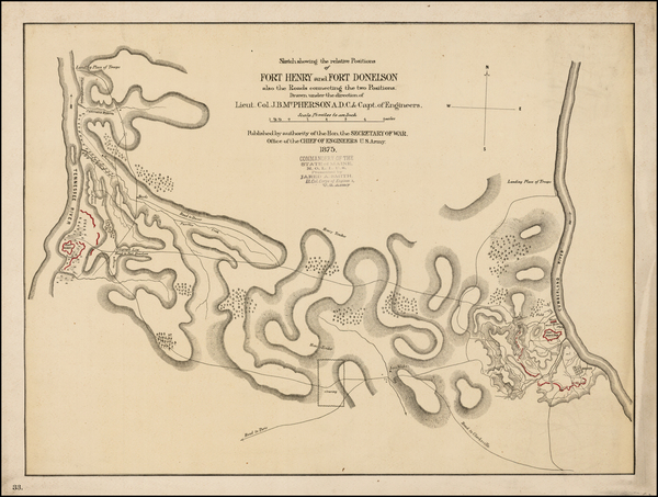 44-Tennessee and Civil War Map By United States War Dept.