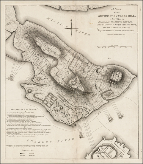 29-New England Map By Charles Stedman / William Faden