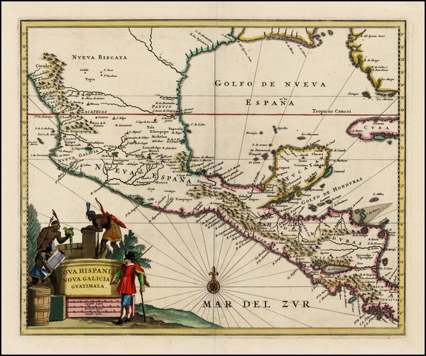 59-Mexico and Central America Map By John Ogilby