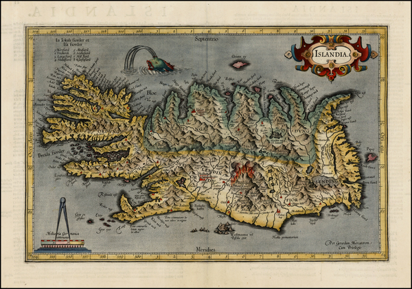 23-Iceland Map By  Gerard Mercator