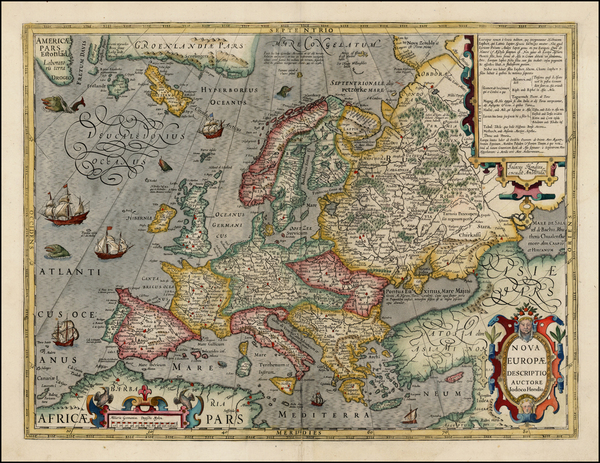 16-Europe and Europe Map By Jodocus Hondius