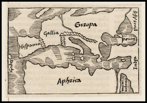 67-Europe, Europe and North Africa Map By Caius Julius Solinus