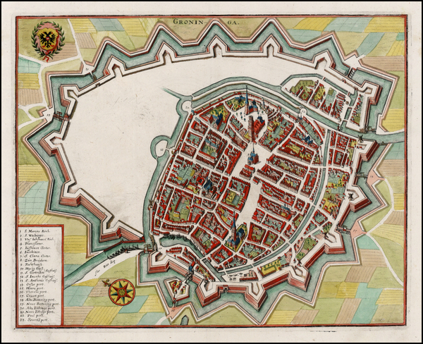 78-Netherlands Map By Matthaus Merian