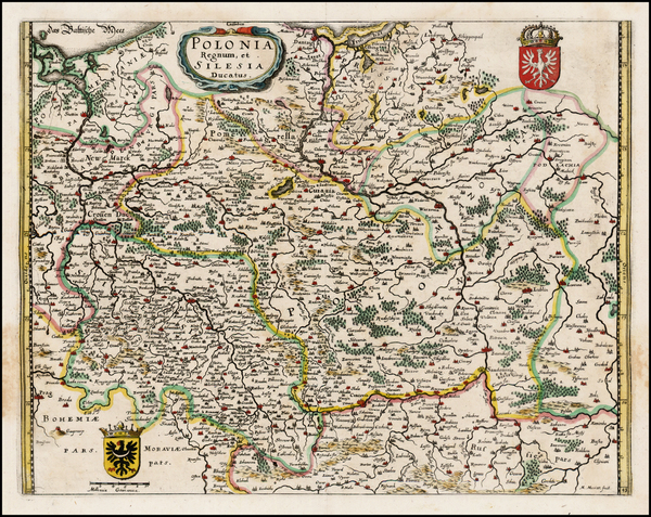 5-Poland and Baltic Countries Map By Matthaus Merian