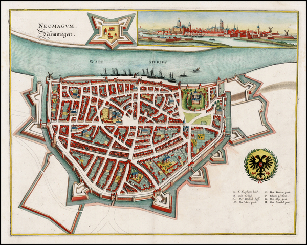 92-Netherlands Map By Matthaus Merian