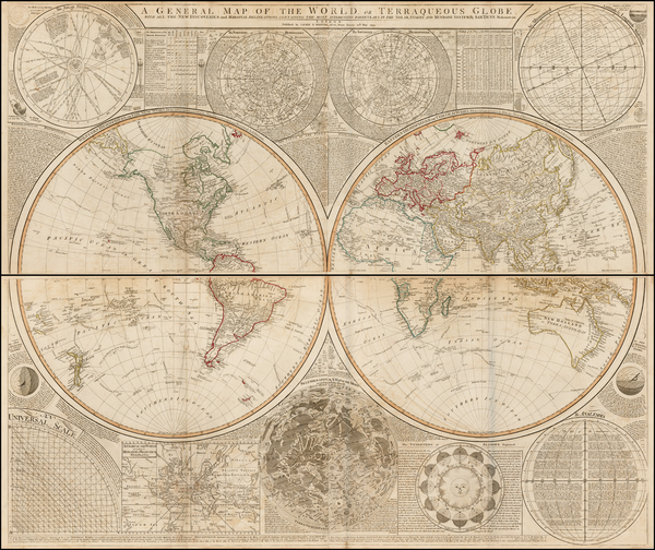59-World and Celestial Maps Map By Samuel Dunn