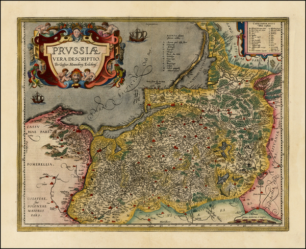 8-Poland, Baltic Countries and Germany Map By Abraham Ortelius