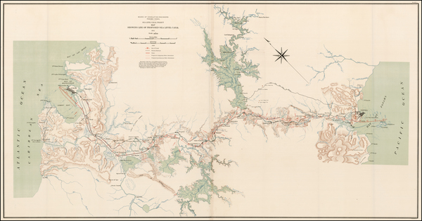 61-Central America Map By Board of Consulting Engineers Panama Canal