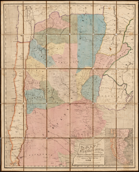 67-South America, Argentina and Chile Map By Pablo E. Coni