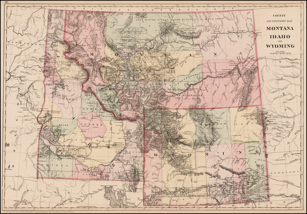 83-Plains and Rocky Mountains Map By Samuel Augustus Mitchell Jr.