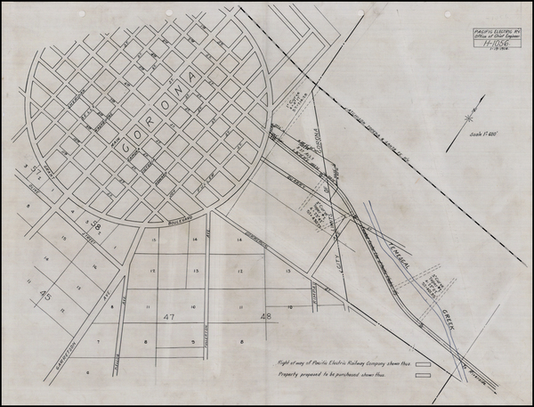 32-California Map By Pacific Electric Railway