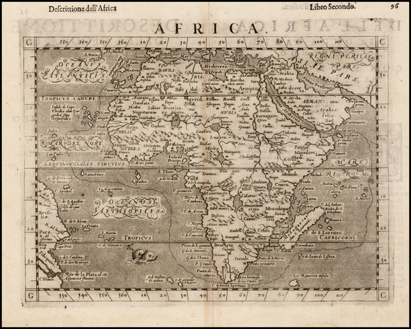 95-Africa and Africa Map By Girolamo Ruscelli / Giovanni Botero