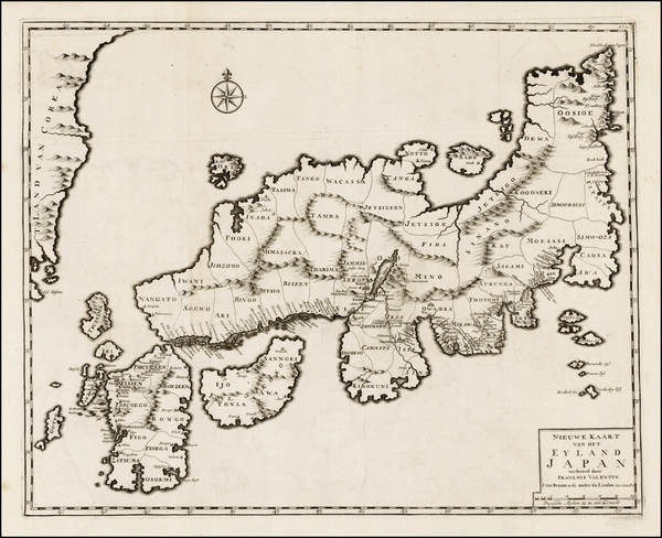 5-Japan and Korea Map By Francois Valentijn