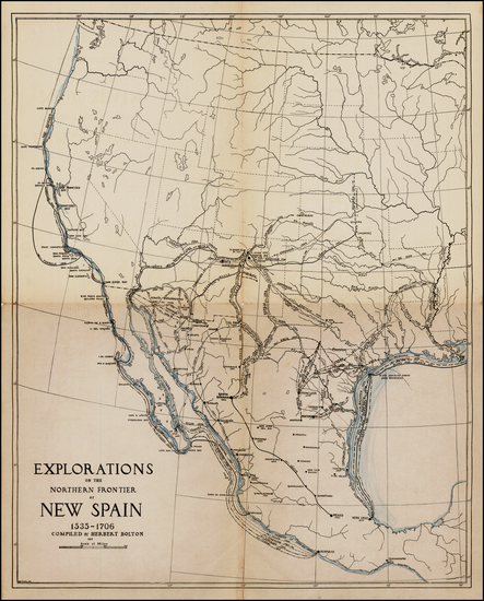 46-Texas, Plains, Southwest, Rocky Mountains, Mexico, Baja California and California Map By Herber