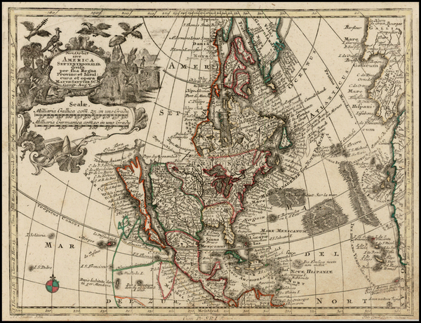 2-South America, California and America Map By Matthaus Seutter